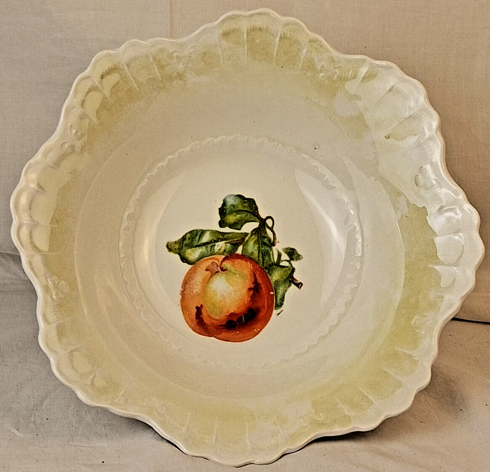 Vintage American Limoges Serving Bowl Peach Ceramic Sebring Ohio China